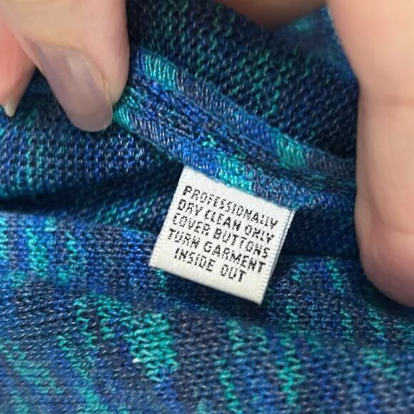 Vintage St. John Collection by Marie Gray Sleeveless Blue Knit Dress Size 4 - Picture 6 of 6